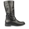 Bottes NOIR Femme CUIR Motif Uni Fermeture éclair