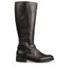 Bottes NOIR Femme CUIR Motif Uni Fermeture éclair
