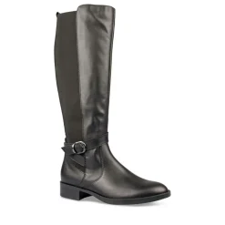 Bottes NOIR Femme CUIR Motif Uni Fermeture éclair