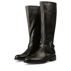 Bottes NOIR Femme CUIR Motif Uni Fermeture éclair