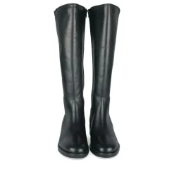 Bottes NOIR Femme CUIR Motif Uni Fermeture éclair