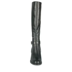 Bottes NOIR Femme CUIR Motif Uni Fermeture éclair