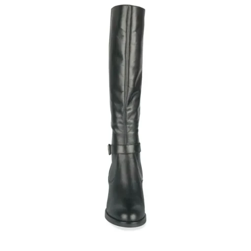 Bottes NOIR Femme CUIR Motif Uni Fermeture éclair