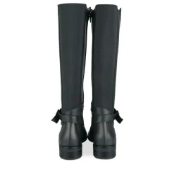 Bottes NOIR Femme CUIR Motif Uni Fermeture éclair