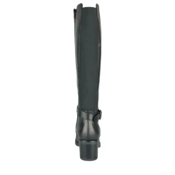 Bottes NOIR Femme CUIR Motif Uni Fermeture éclair