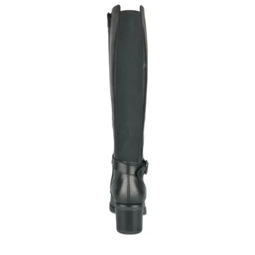 Bottes NOIR Femme CUIR Motif Uni Fermeture éclair