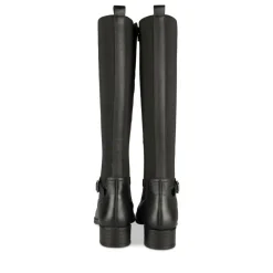 Bottes NOIR Femme CUIR Motif Uni Fermeture éclair