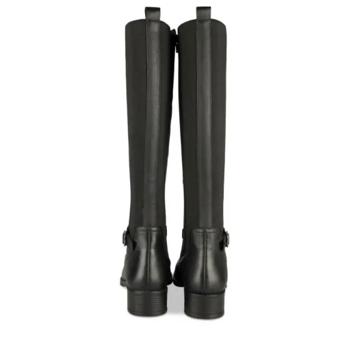 Bottes NOIR Femme CUIR Motif Uni Fermeture éclair