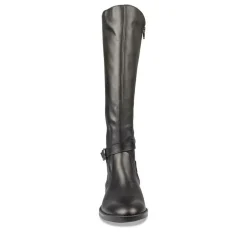 Bottes NOIR Femme CUIR Motif Uni Fermeture éclair