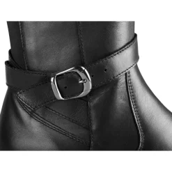 Bottes NOIR Femme CUIR Motif Uni Fermeture éclair