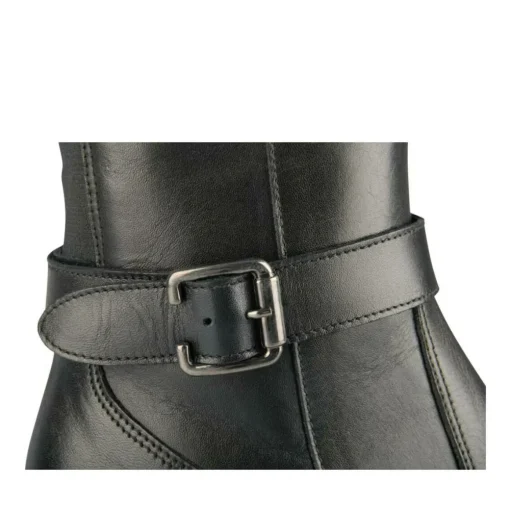 Bottes NOIR Femme CUIR Motif Uni Fermeture éclair