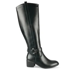 Bottes NOIR Femme Motif Chaîne Fermeture éclair