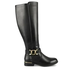 Bottes NOIR Femme Motif Chaîne Fermeture éclair