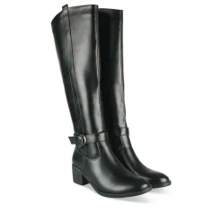 Bottes NOIR Femme Motif Chaîne Fermeture éclair