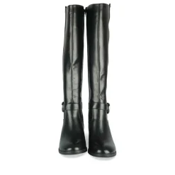Bottes NOIR Femme Motif Chaîne Fermeture éclair