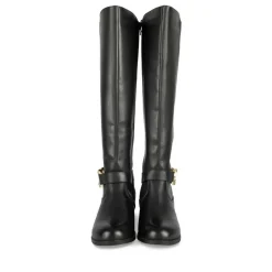 Bottes NOIR Femme Motif Chaîne Fermeture éclair