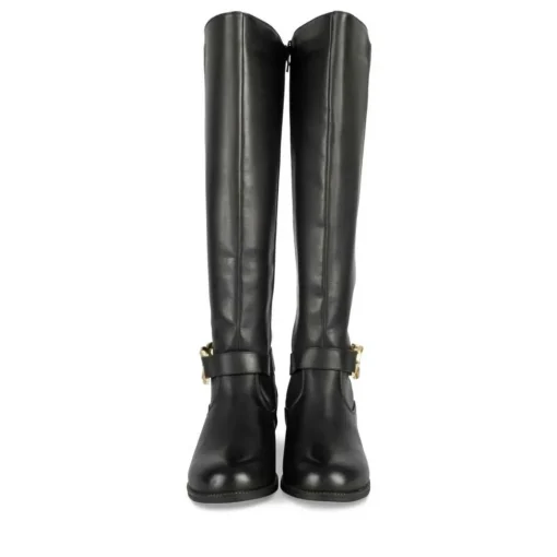 Bottes NOIR Femme Motif Chaîne Fermeture éclair