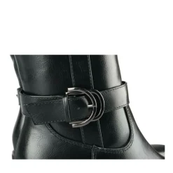 Bottes NOIR Femme Motif Chaîne Fermeture éclair