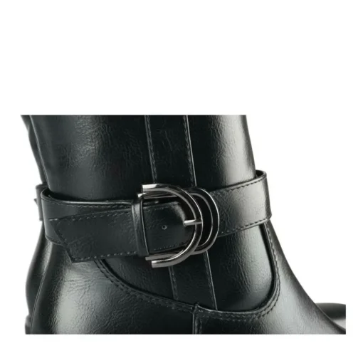 Bottes NOIR Femme Motif Chaîne Fermeture éclair