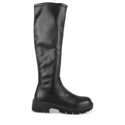 Bottes NOIR Femme Motif Uni Fermeture éclair