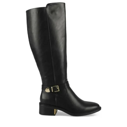 Bottes NOIR Femme Motif Uni Fermeture éclair
