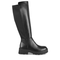 Bottes NOIR Femme Motif Uni Fermeture éclair