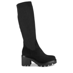 Bottes NOIR Femme Motif Uni Fermeture éclair