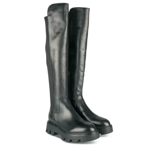 Bottes NOIR Femme Motif Uni Fermeture éclair