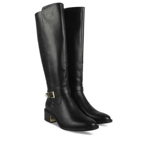Bottes NOIR Femme Motif Uni Fermeture éclair