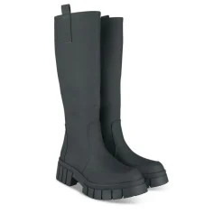 Bottes NOIR Femme Motif Uni Fermeture éclair