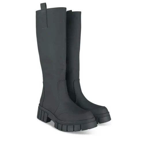 Bottes NOIR Femme Motif Uni Fermeture éclair