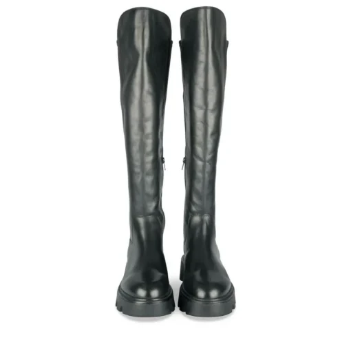 Bottes NOIR Femme Motif Uni Fermeture éclair