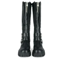 Bottes NOIR Femme Motif Uni Fermeture éclair