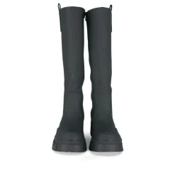 Bottes NOIR Femme Motif Uni Fermeture éclair