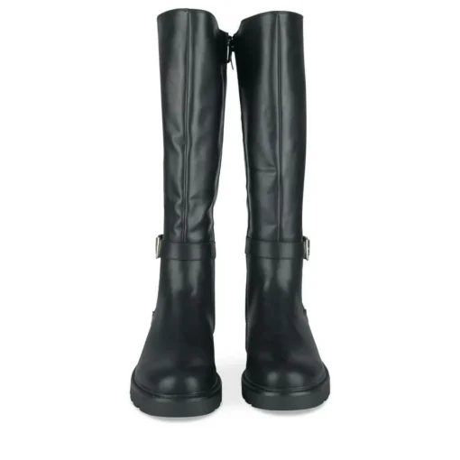 Bottes NOIR Femme Motif Uni Fermeture éclair