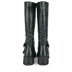 Bottes NOIR Femme Motif Uni Fermeture éclair