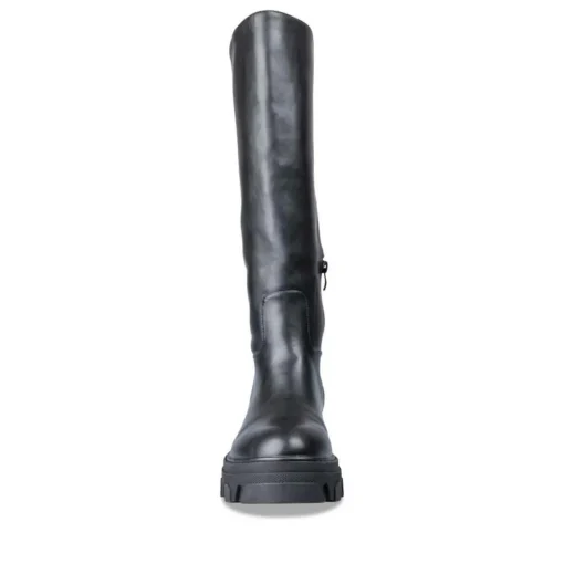 Bottes NOIR Femme Motif Uni A Enfiler