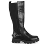 Bottes NOIR Fille Motif Chaîne Fermeture éclair