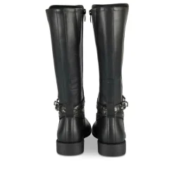 Bottes NOIR Fille Motif Chaîne Fermeture éclair