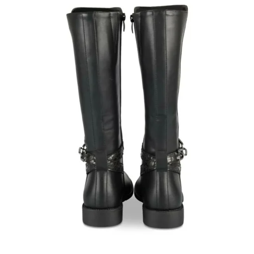 Bottes NOIR Fille Motif Chaîne Fermeture éclair