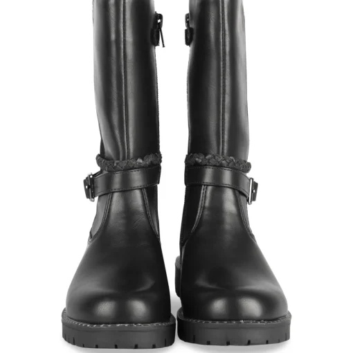 Bottes NOIR Fille Motif Uni Fermeture éclair
