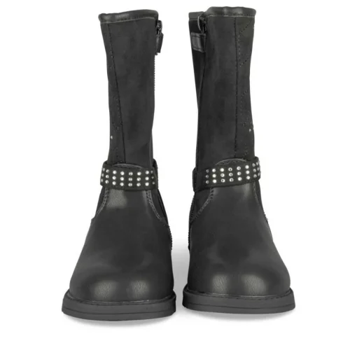 Bottes NOIR Fille Motif Uni Fermeture éclair