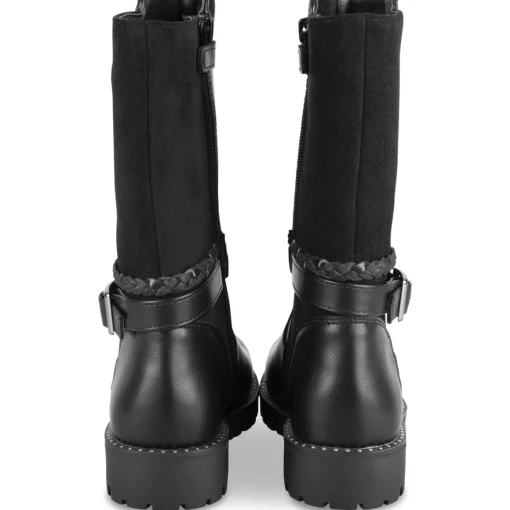 Bottes NOIR Fille Motif Uni Fermeture éclair