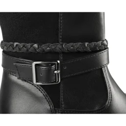 Bottes NOIR Fille Motif Uni Fermeture éclair