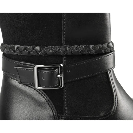 Bottes NOIR Fille Motif Uni Fermeture éclair