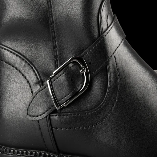 Bottes NOIR Fille Motif Uni Fermeture éclair