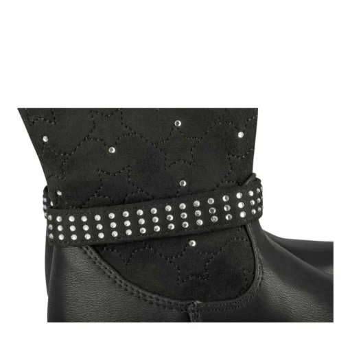 Bottes NOIR Fille Motif Uni Fermeture éclair