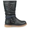 Bottes Plissé MARINE Fille Motif Uni Fermeture éclair