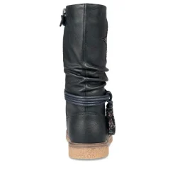 Bottes Plissé MARINE Fille Motif Uni Fermeture éclair
