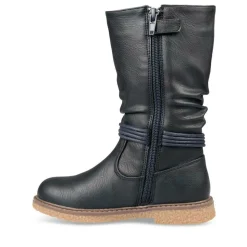 Bottes Plissé MARINE Fille Motif Uni Fermeture éclair